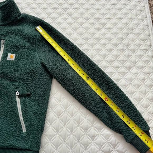 Carhartt Women's High Pile Sherpa Fleece Full Zip Jacket Blue Green Teal Size S - Picture 10 of 16